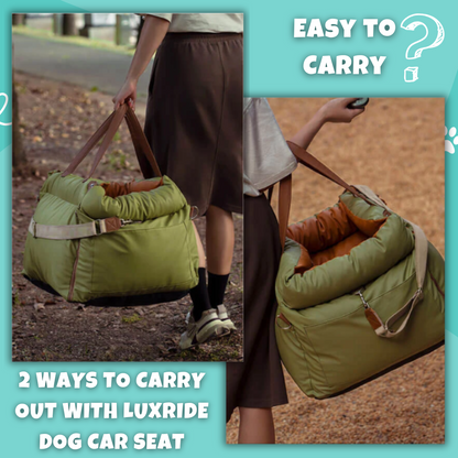 PawMaxi LuxRide™ – Premium Faux Leather Car Seat & Bed for Pets