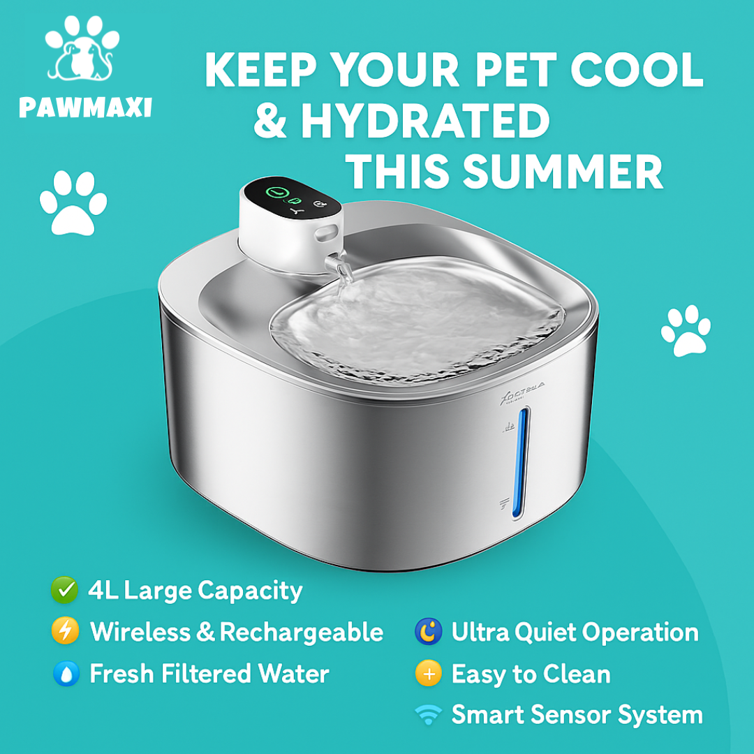 🐾 PawMaxi SmartFlow™ – 4L Wireless Water Fountain