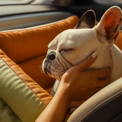 PawMaxi LuxRide™ – Premium Faux Leather Car Seat & Bed for Pets