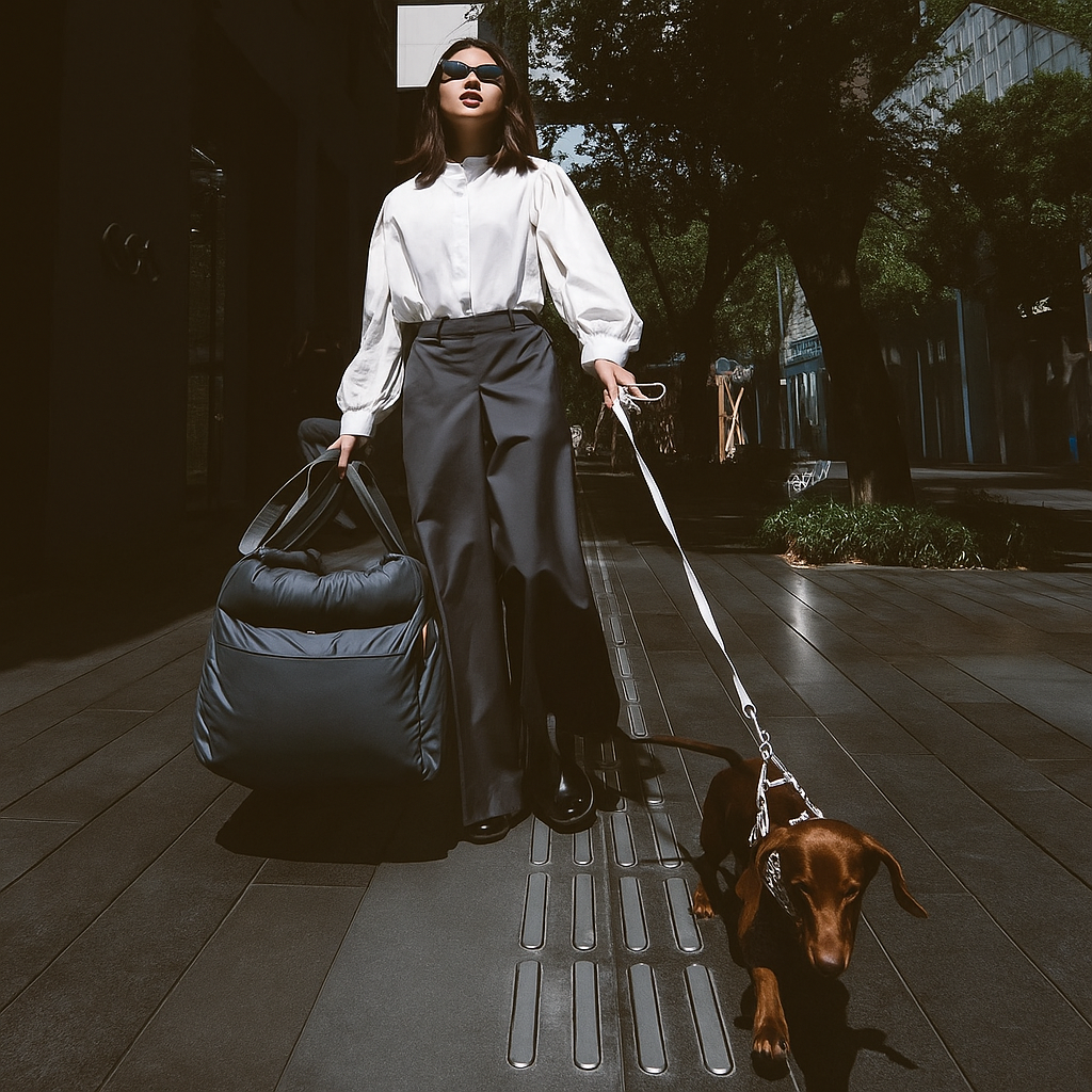 PawMaxi LuxRide™ – Premium Faux Leather Car Seat & Bed for Pets