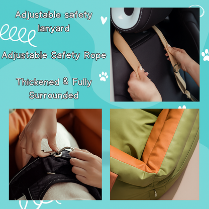 PawMaxi LuxRide™ – Premium Faux Leather Car Seat & Bed for Pets