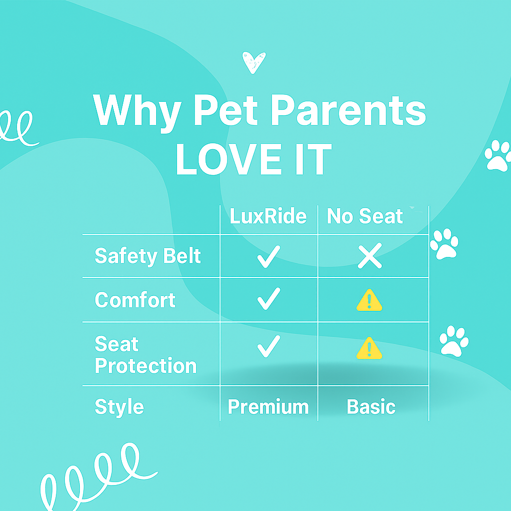 PawMaxi LuxRide™ – Premium Faux Leather Car Seat & Bed for Pets