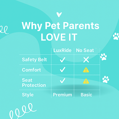 PawMaxi LuxRide™ – Premium Faux Leather Car Seat & Bed for Pets