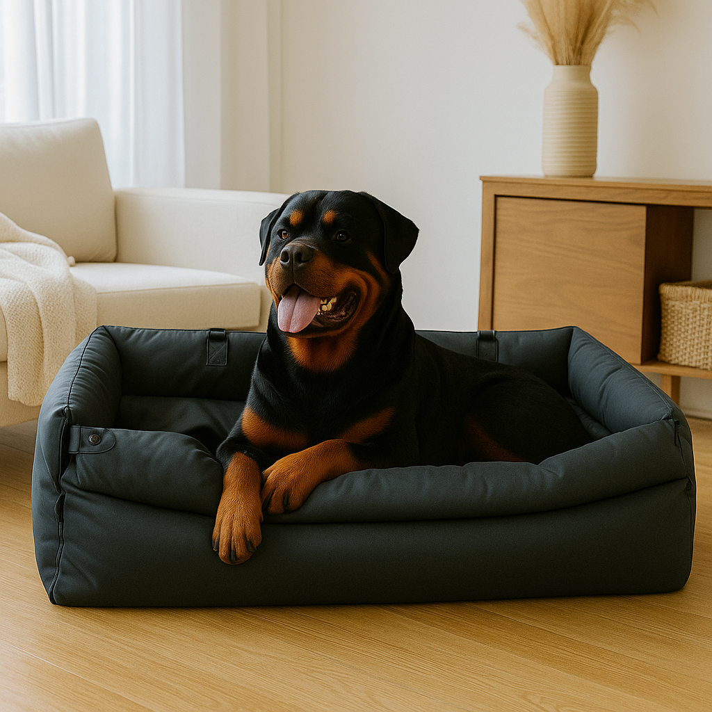 PawMaxi LuxRide™ – Premium Faux Leather Car Seat & Bed for Pets